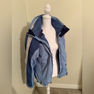 Columbia SLATE Blue GRAY Misty Ridge ZIP Out WOMEN'S Jacket COAT